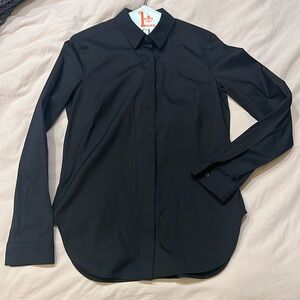 Size 8 COS Black button down blouse.